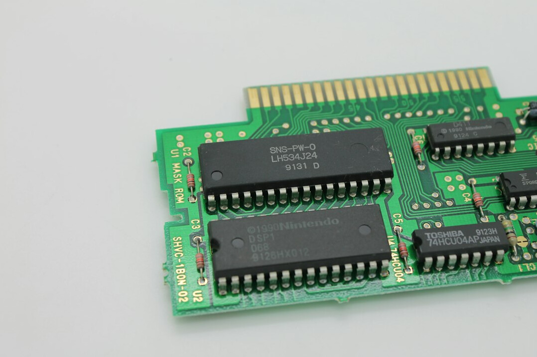 Close-up of an electronic circuit board